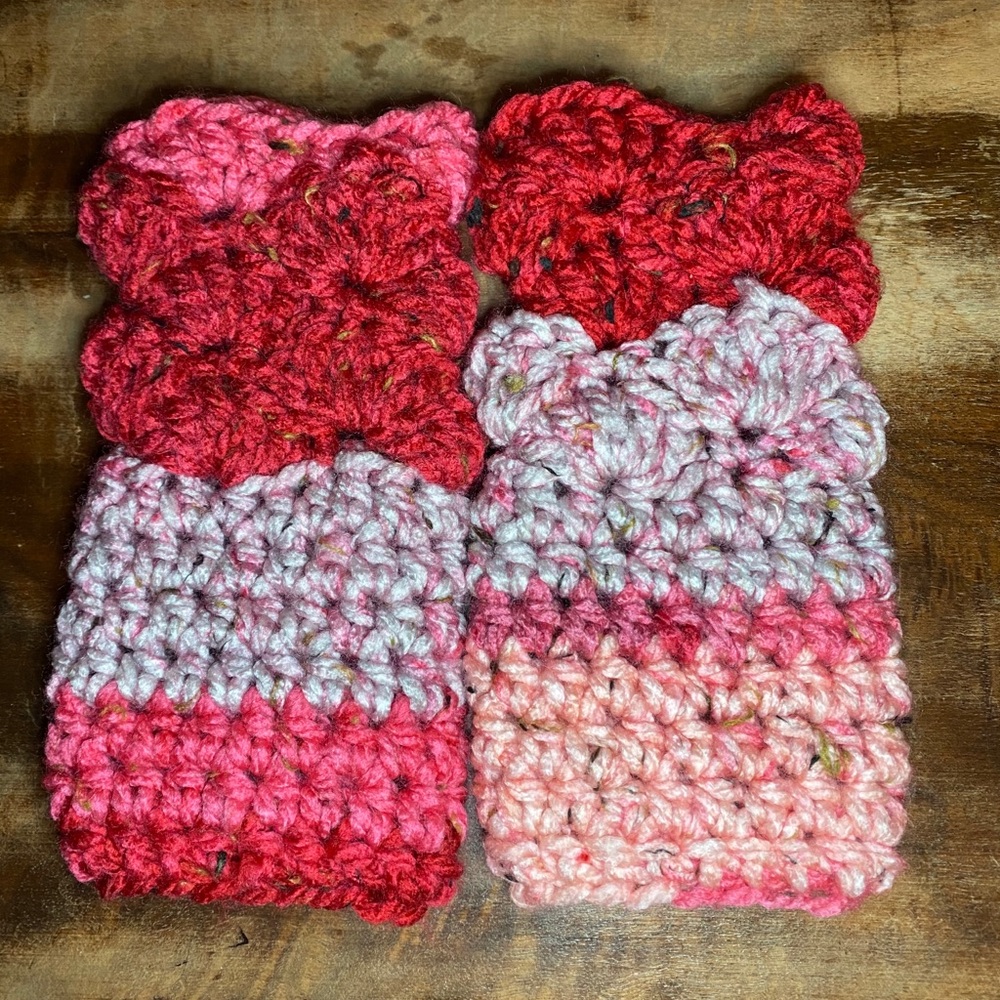 Crochet Fingerless Wrist Warmers Texting Gloves PK